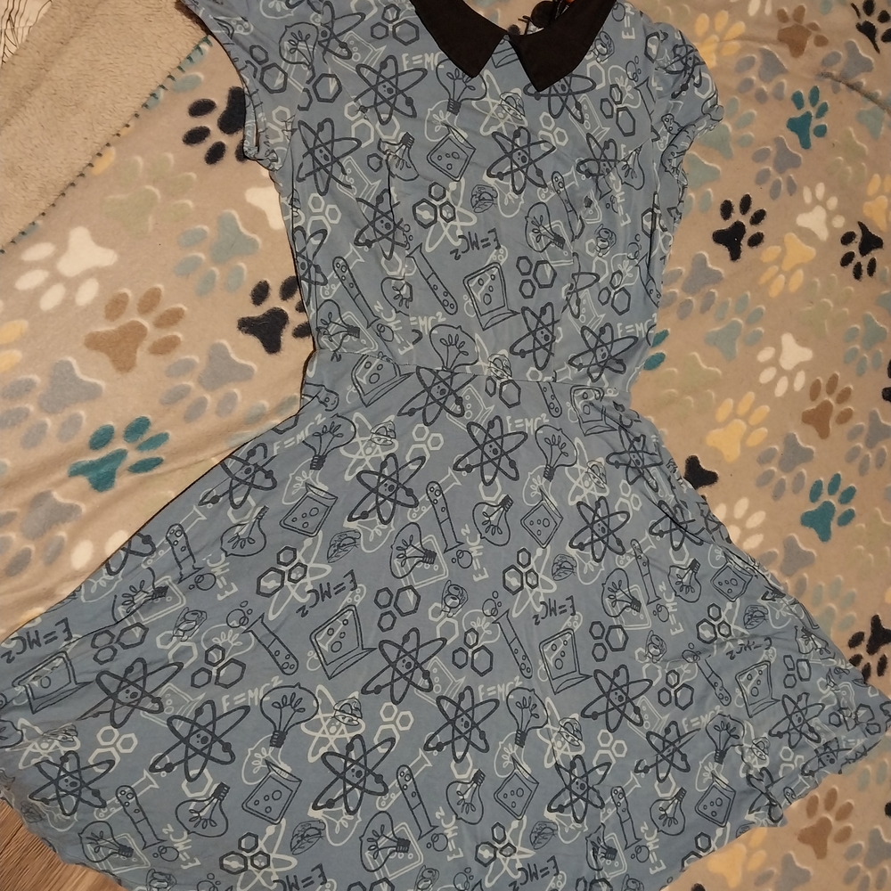 Cartoon Network Blue Patterned Dress Dexters Labratory